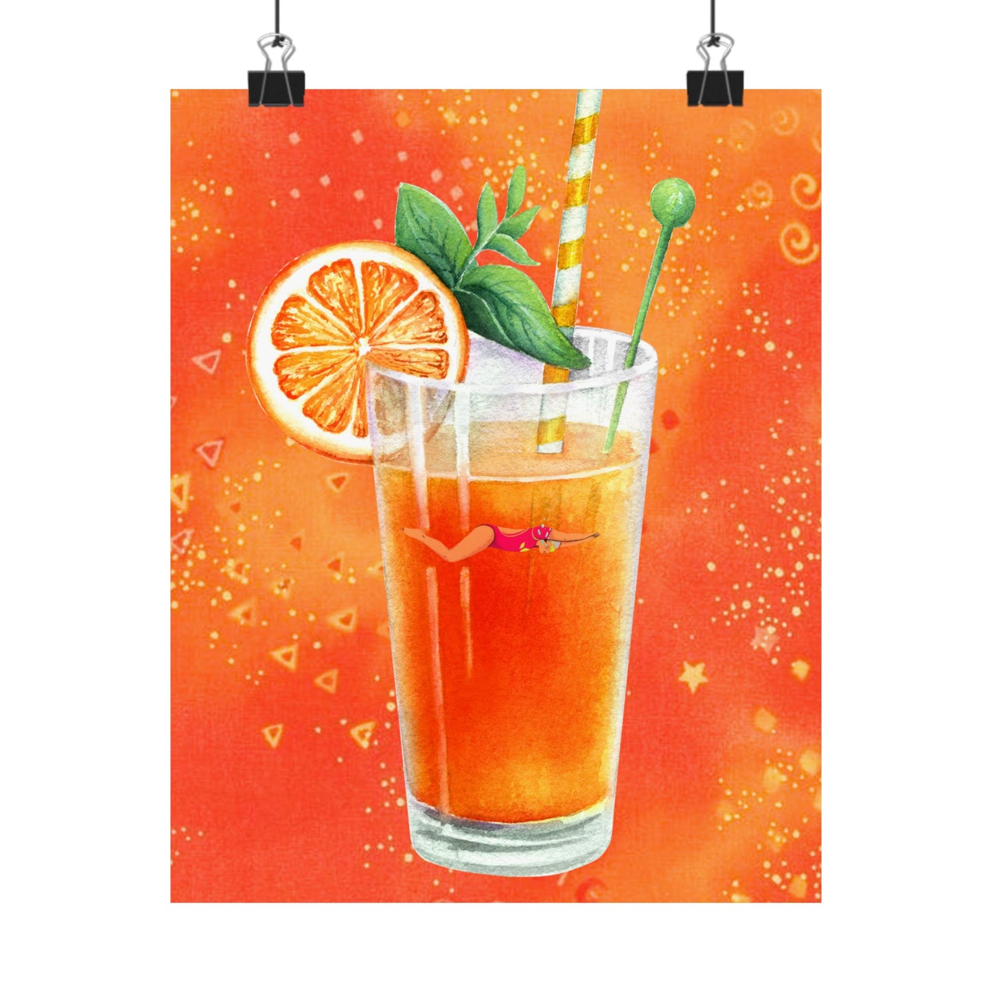 Sun-Kissed Spritz – Tangerine Themed Cocktail Poster