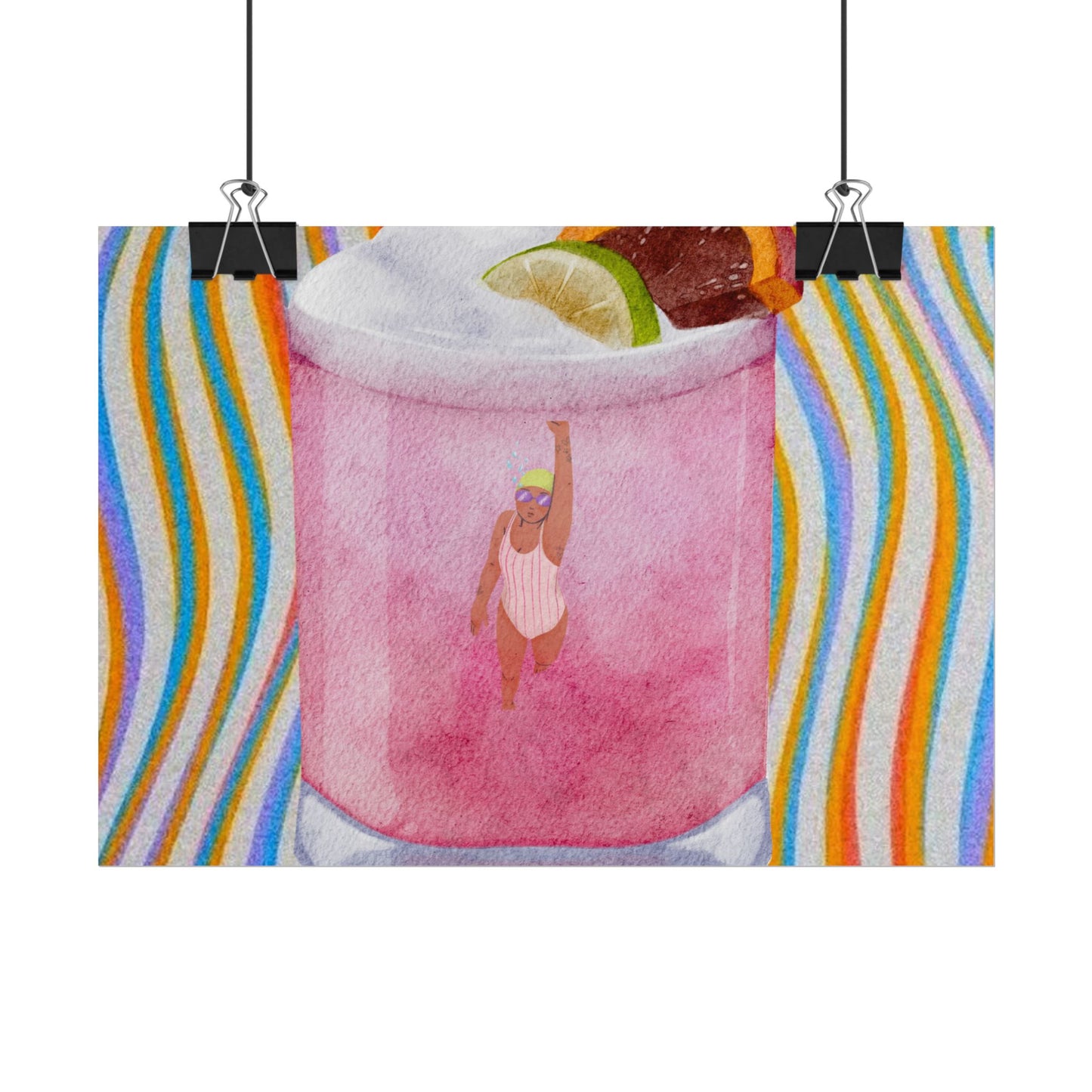 Vibrant Cocktail Rolled Poster - Fun Home Decor for Parties & Gatherings