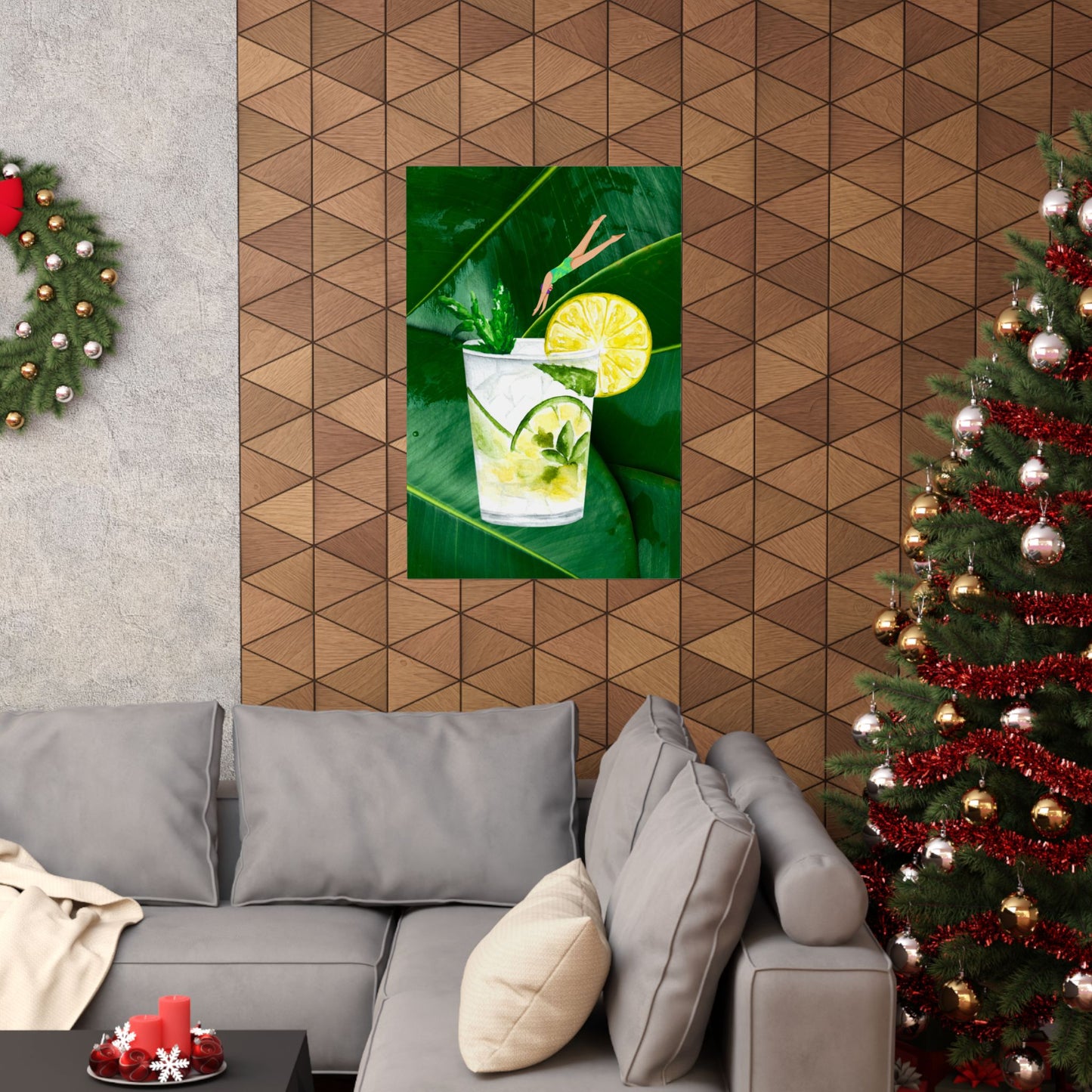 Emerald Elixir- Green Cocktail Theme Poster