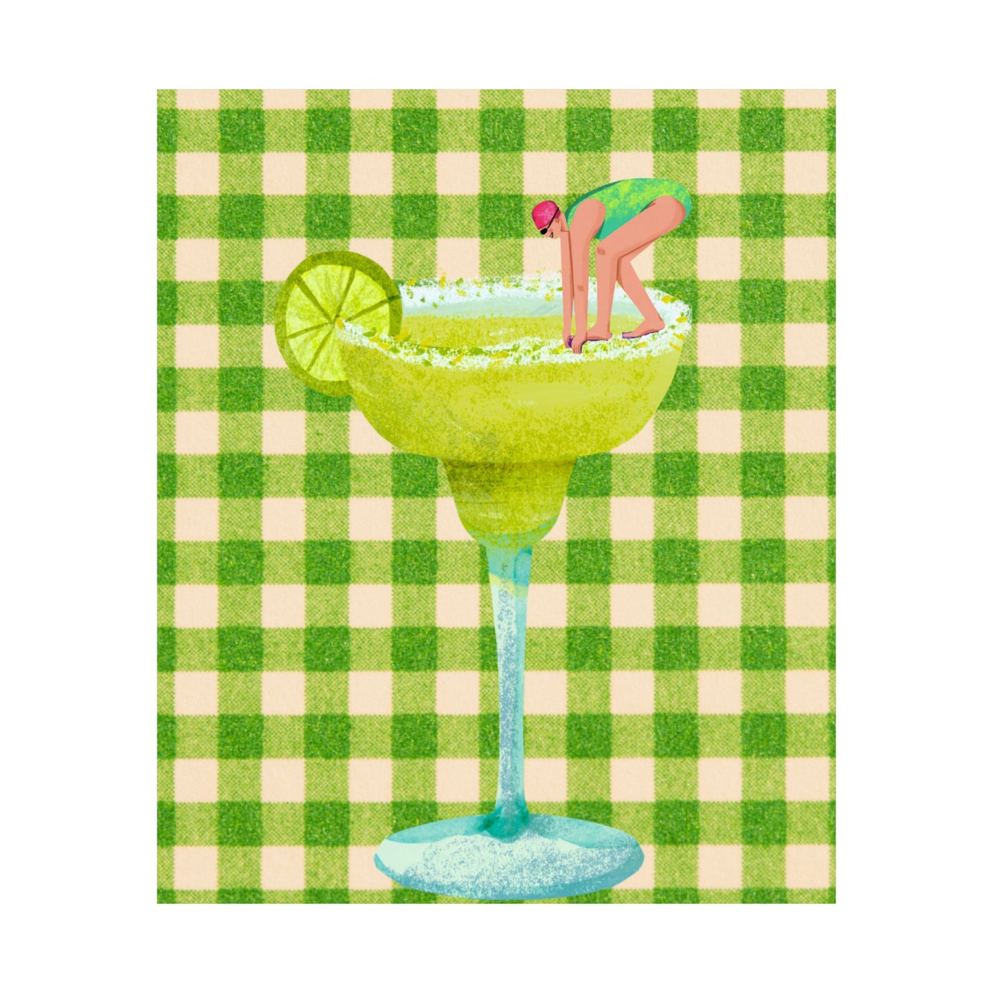 Lush Lime Fizz- Lime Green Cocktail Theme Poster