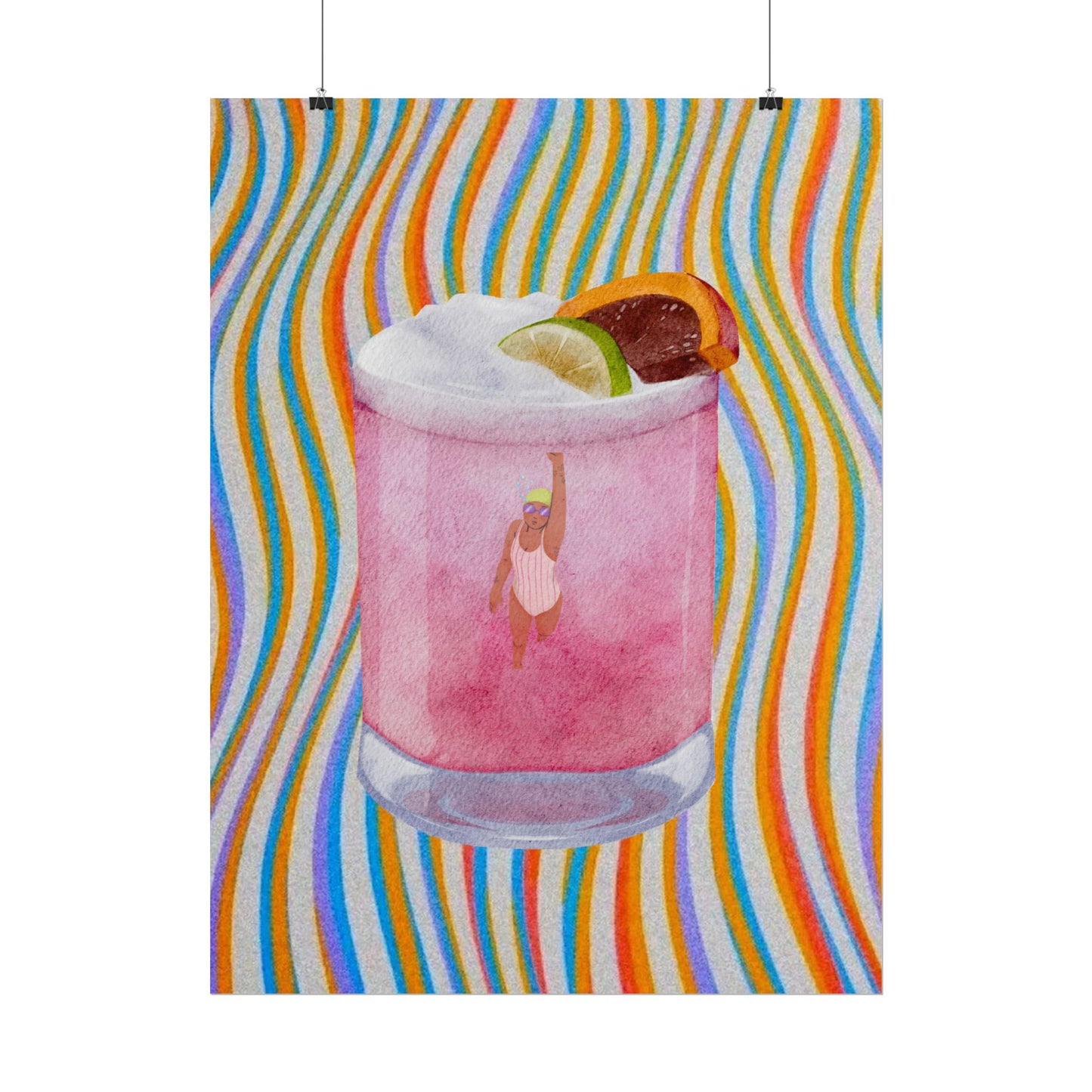 Vibrant Cocktail Rolled Poster - Fun Home Decor for Parties & Gatherings