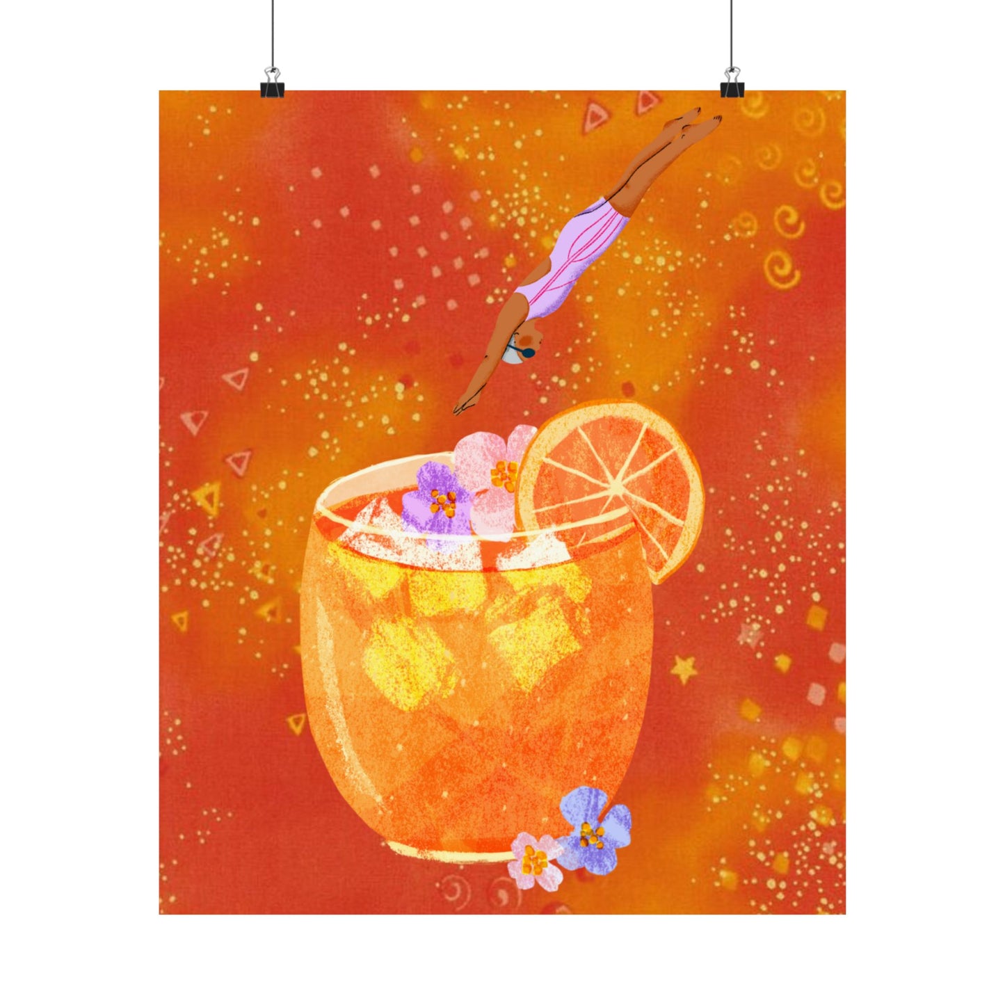 Citrus Glow- Orange Cocktail Theme Poster