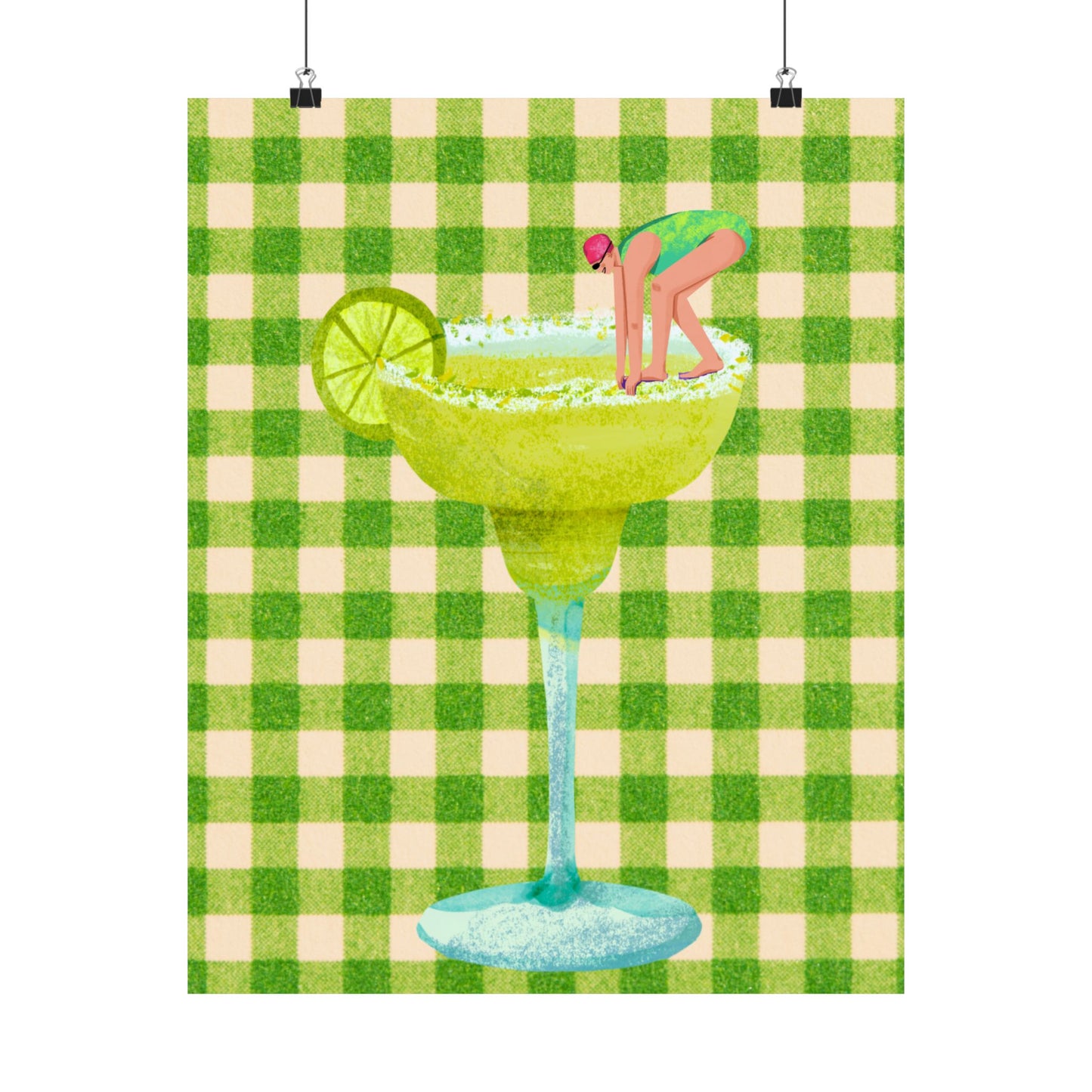 Lush Lime Fizz- Lime Green Cocktail Theme Poster