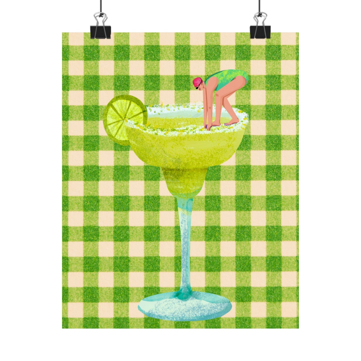 Lush Lime Fizz- Lime Green Cocktail Theme Poster