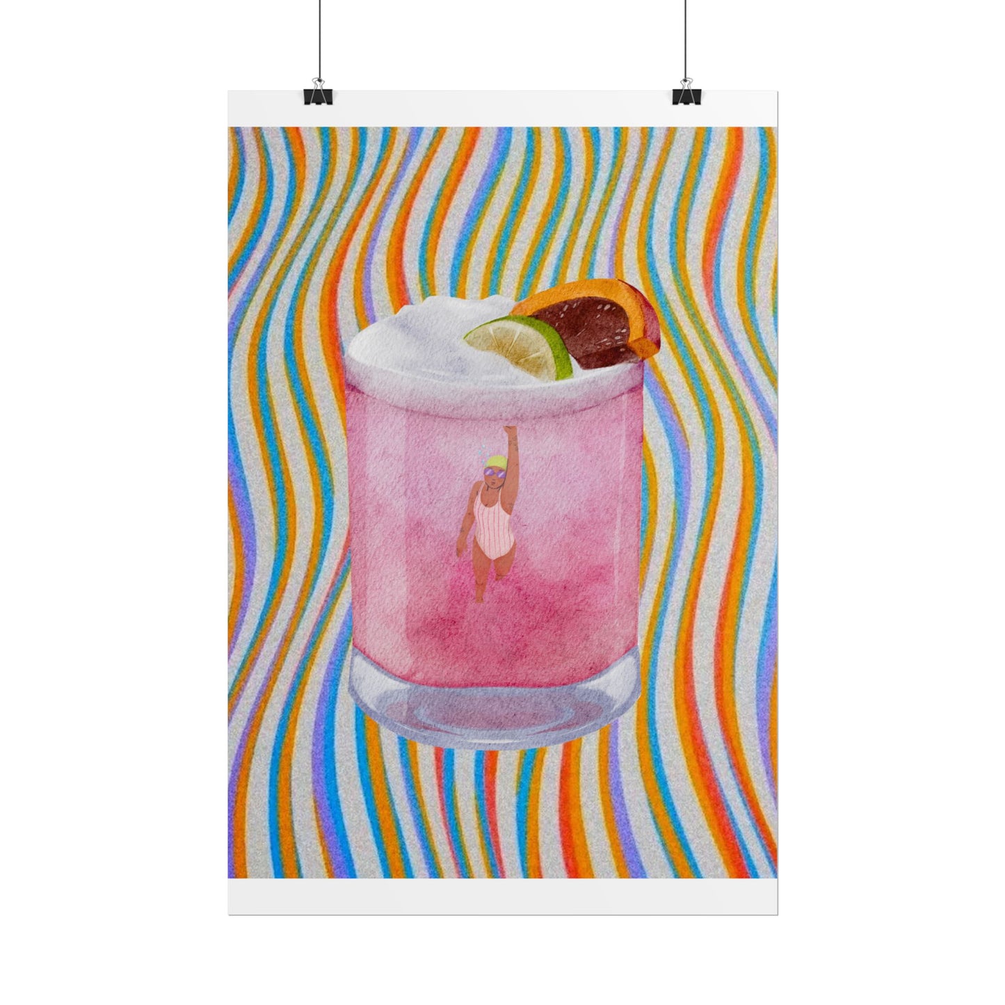 Vibrant Cocktail Rolled Poster - Fun Home Decor for Parties & Gatherings