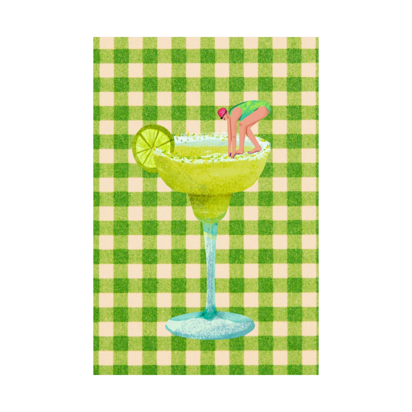 Lush Lime Fizz- Lime Green Cocktail Theme Poster