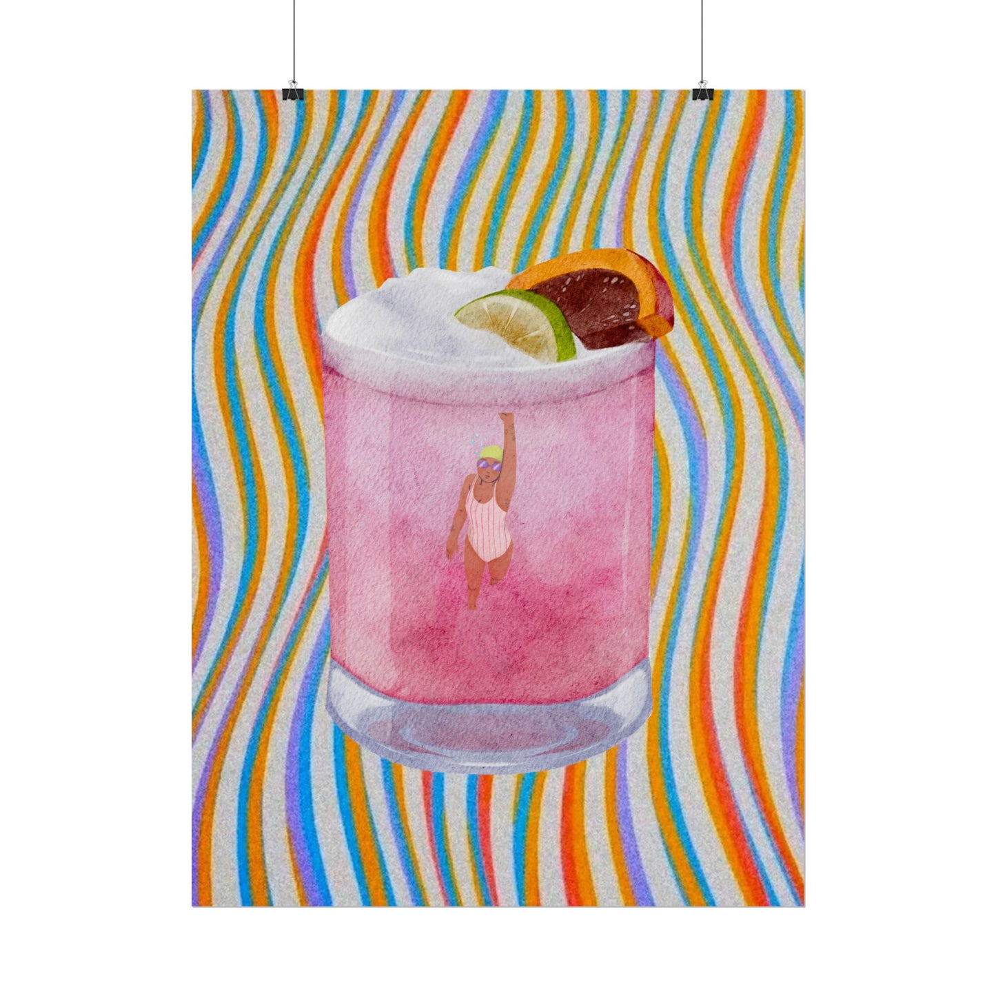 Vibrant Cocktail Rolled Poster - Fun Home Decor for Parties & Gatherings