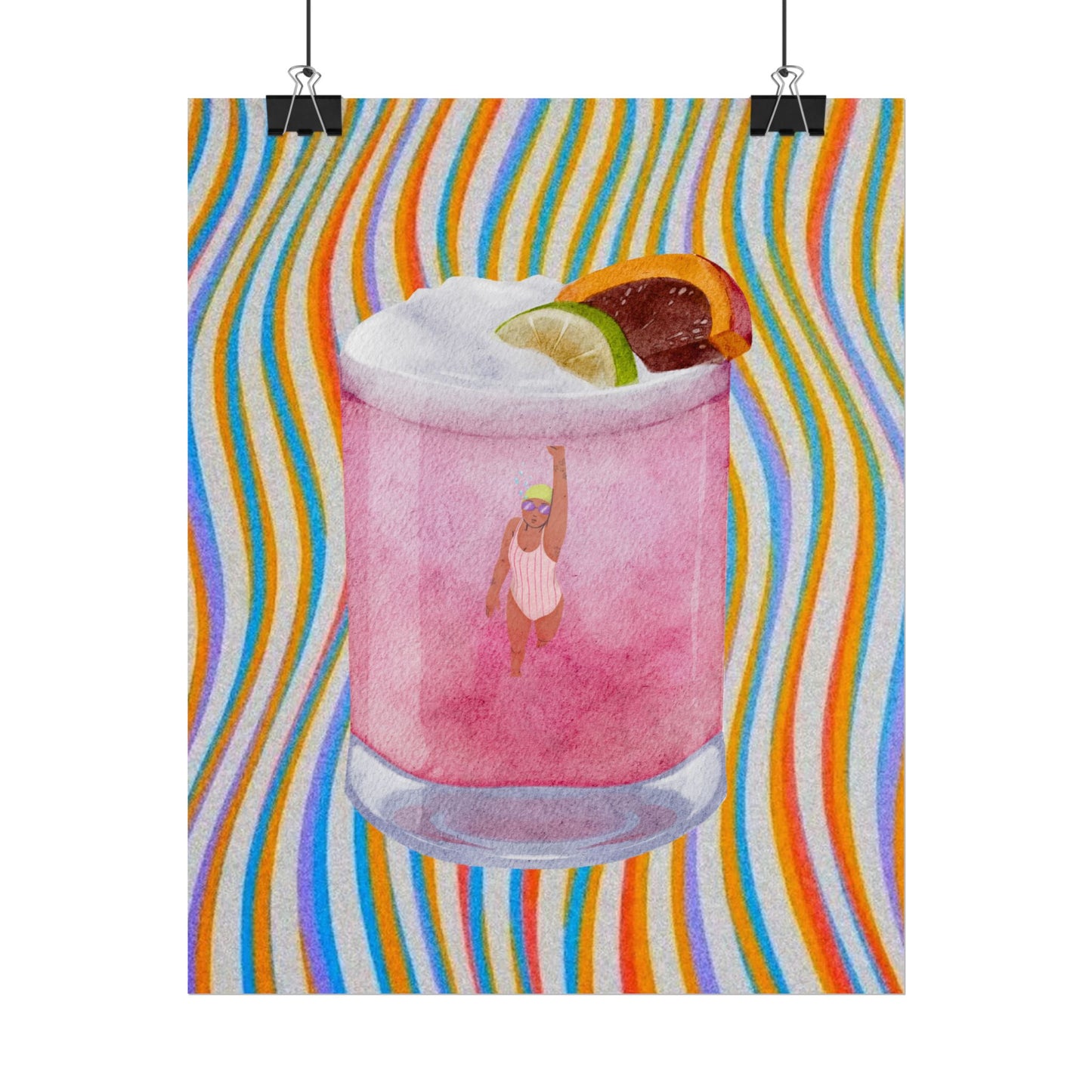 Vibrant Cocktail Rolled Poster - Fun Home Decor for Parties & Gatherings