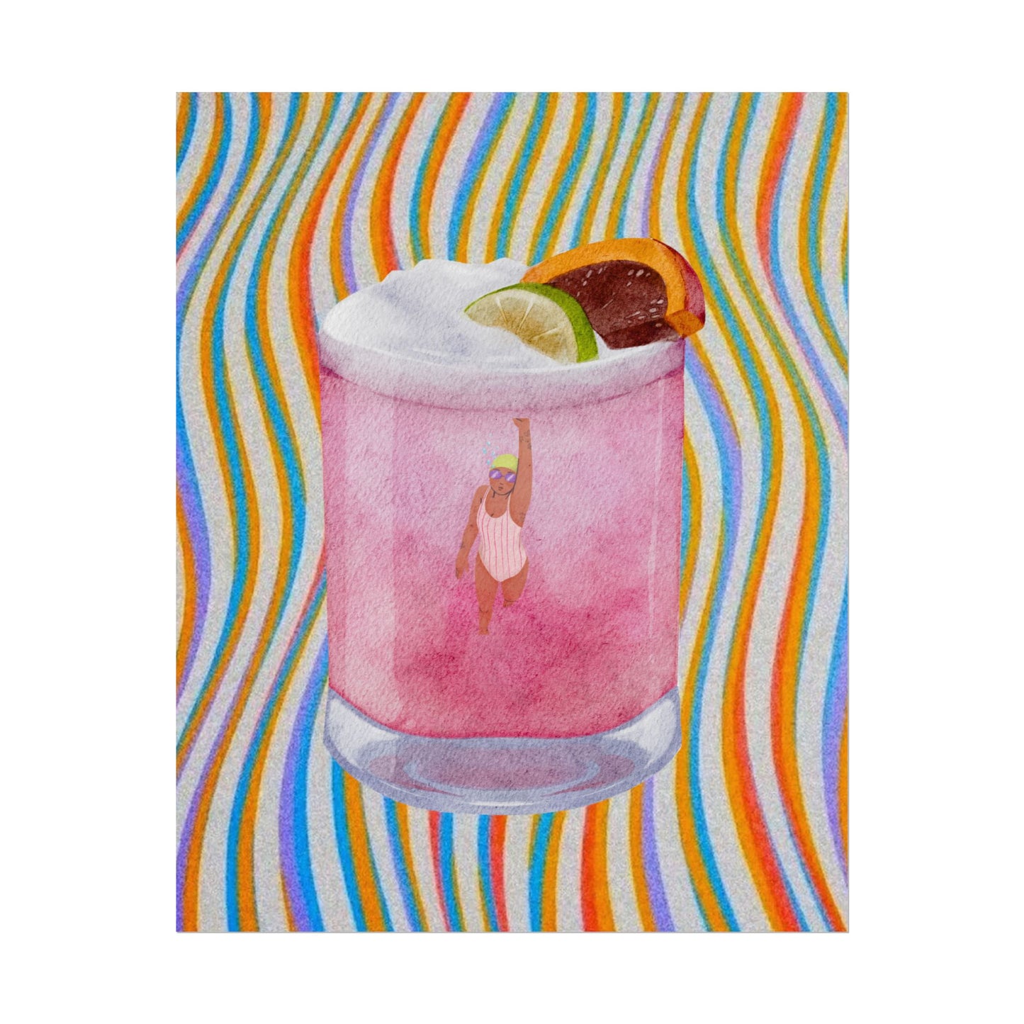 Vibrant Cocktail Rolled Poster - Fun Home Decor for Parties & Gatherings