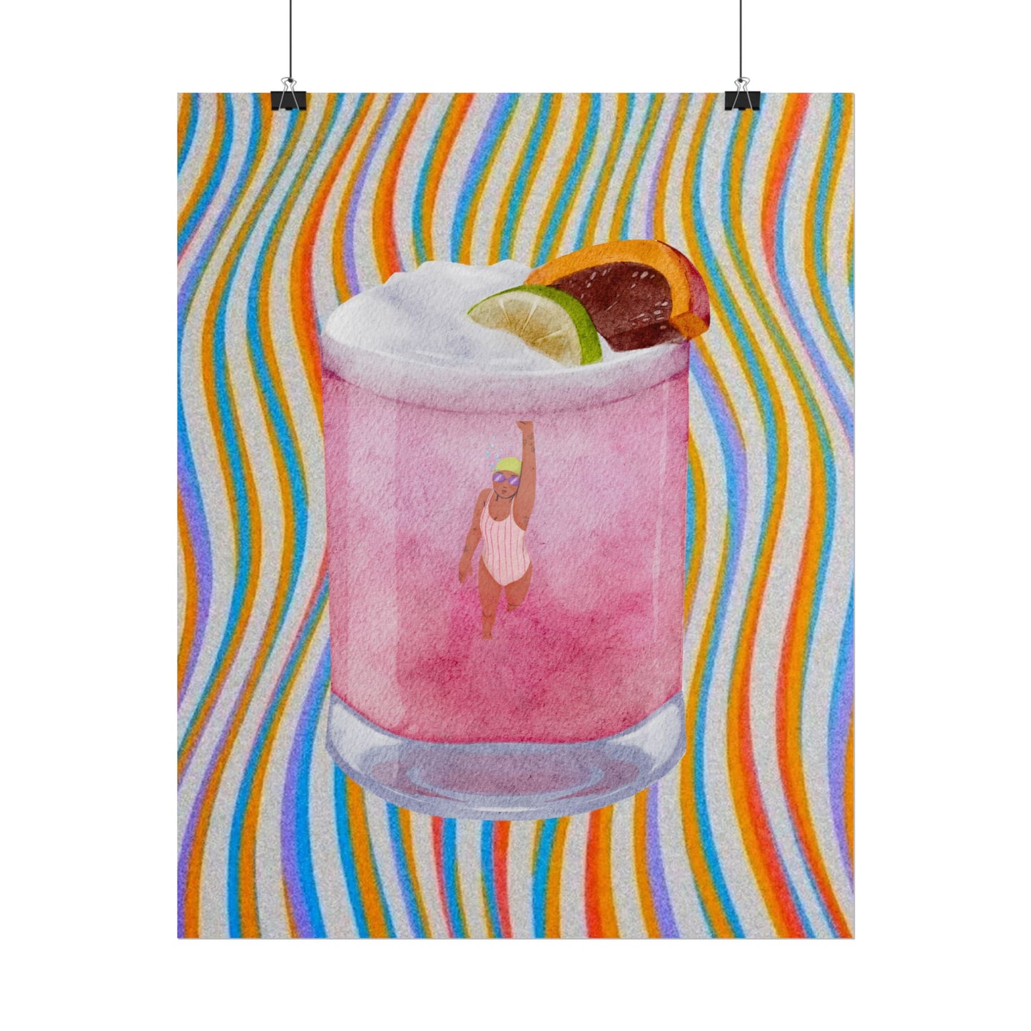 Vibrant Cocktail Rolled Poster - Fun Home Decor for Parties & Gatherings