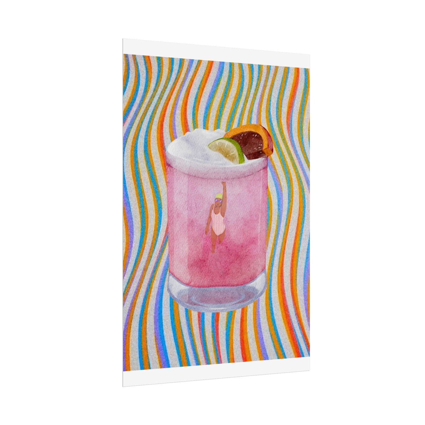 Vibrant Cocktail Rolled Poster - Fun Home Decor for Parties & Gatherings