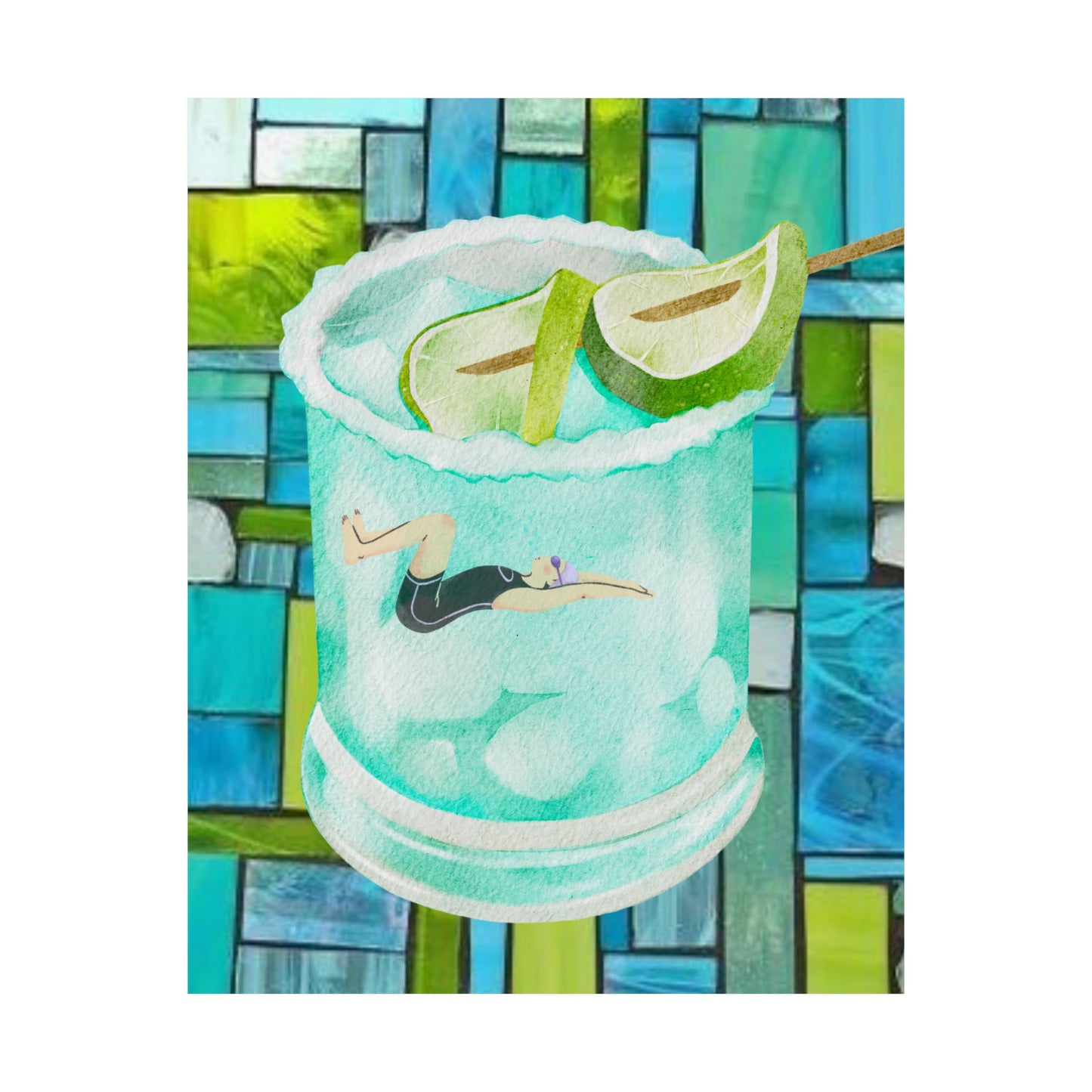 Turquoise Tonic – Teal Cocktail Theme Poster