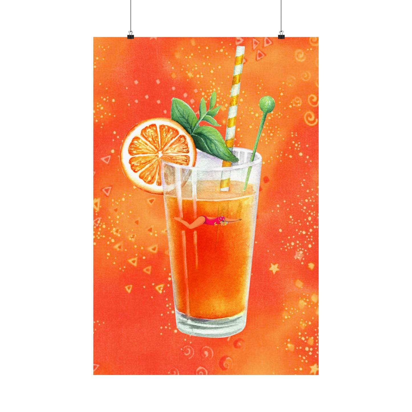 Sun-Kissed Spritz – Tangerine Themed Cocktail Poster