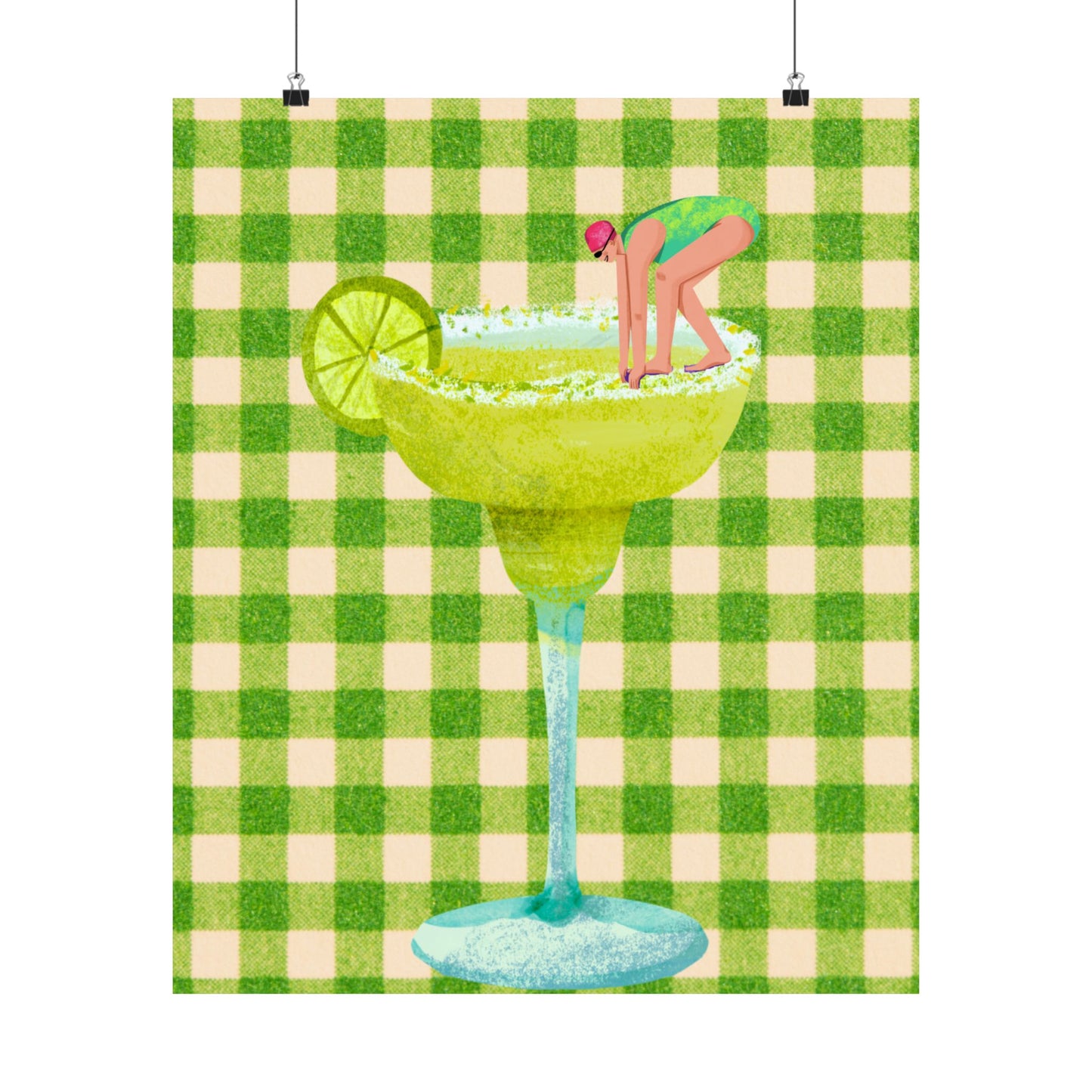 Lush Lime Fizz- Lime Green Cocktail Theme Poster