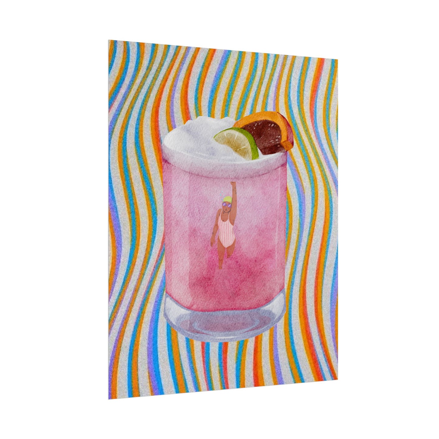 Vibrant Cocktail Rolled Poster - Fun Home Decor for Parties & Gatherings