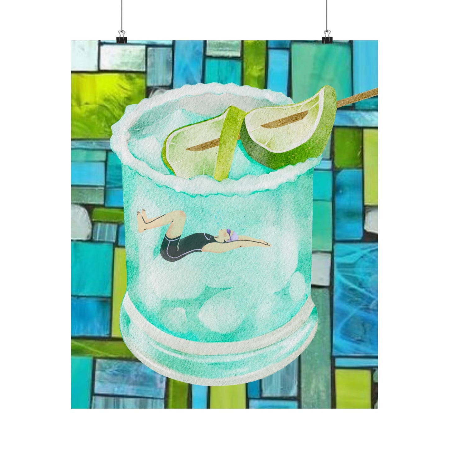 Turquoise Tonic – Teal Cocktail Theme Poster