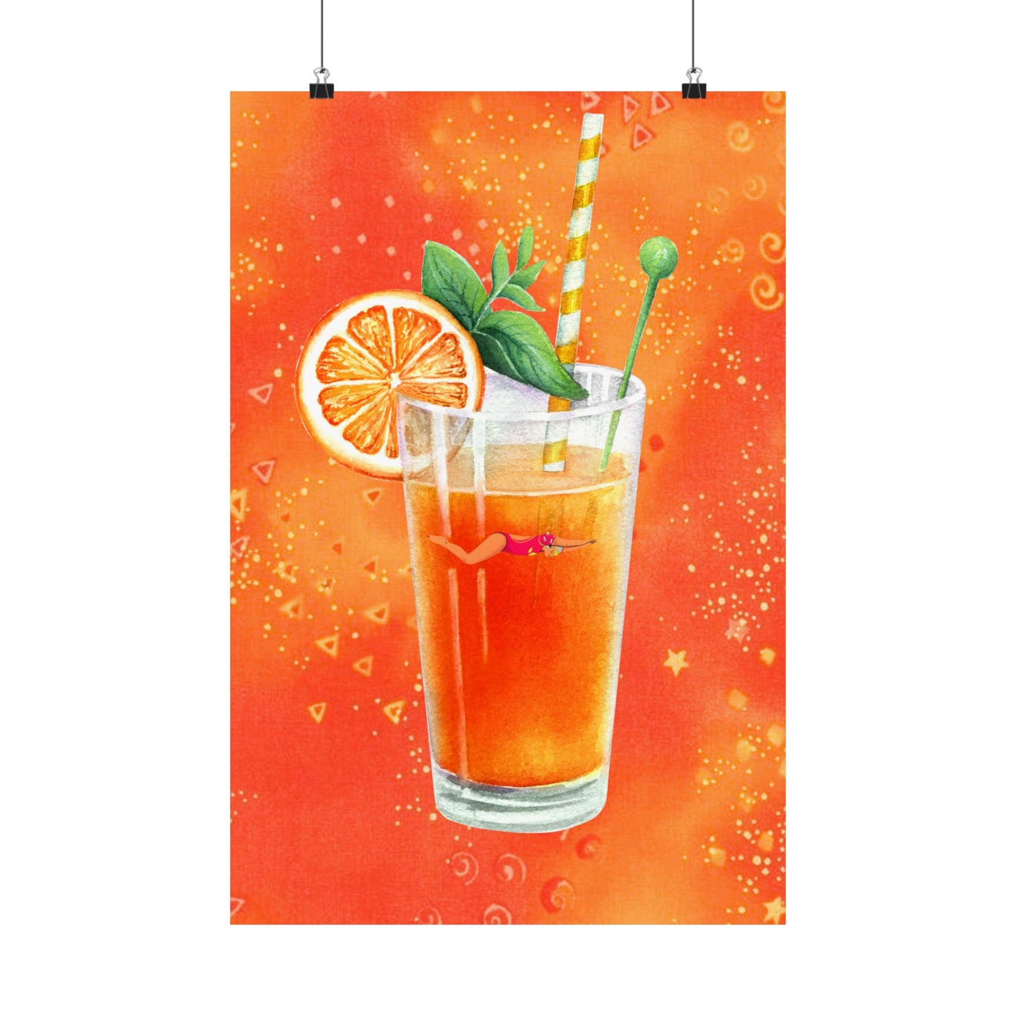 Sun-Kissed Spritz – Tangerine Themed Cocktail Poster