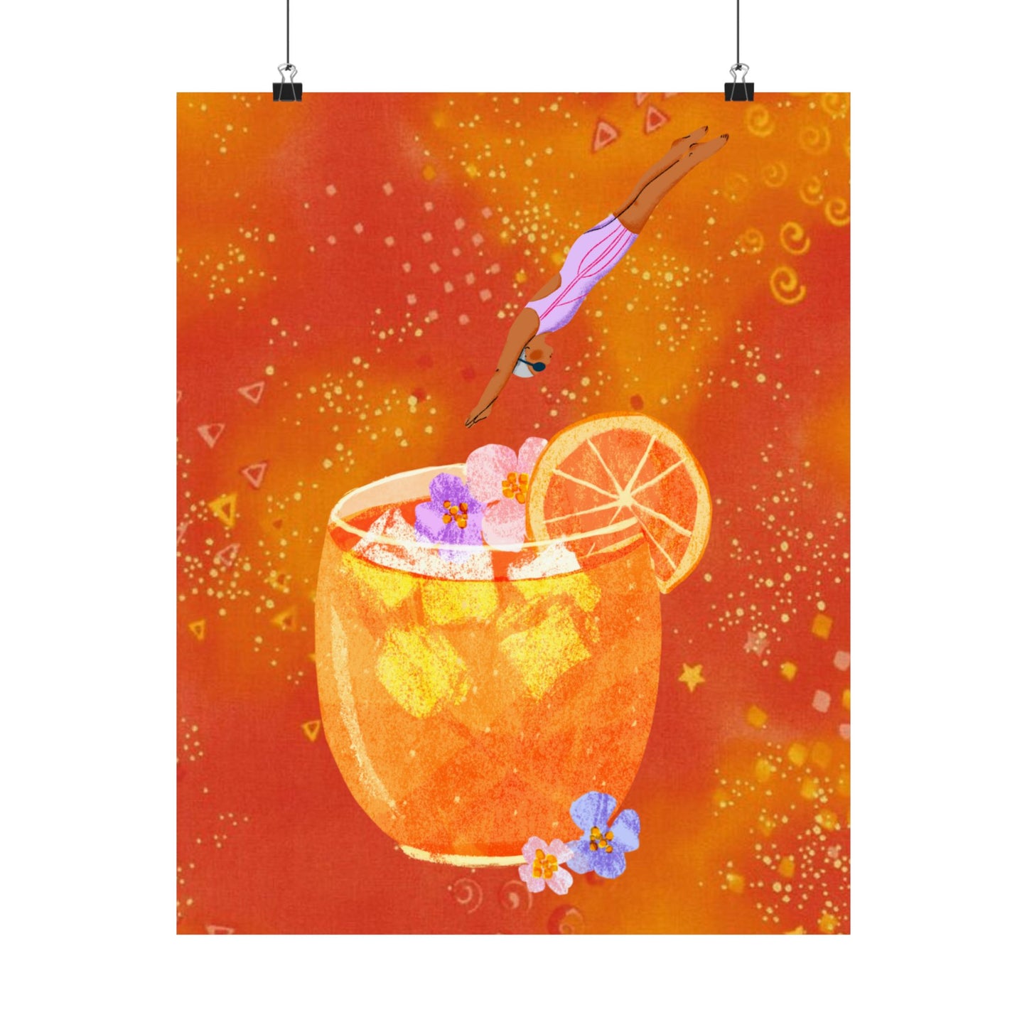 Citrus Glow- Orange Cocktail Theme Poster