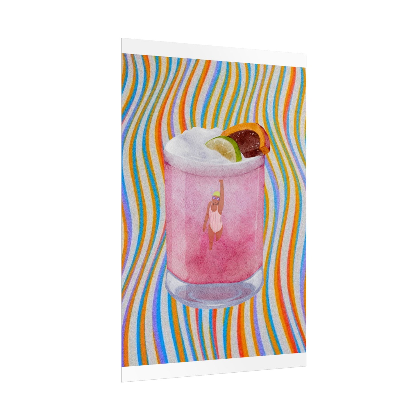 Vibrant Cocktail Rolled Poster - Fun Home Decor for Parties & Gatherings