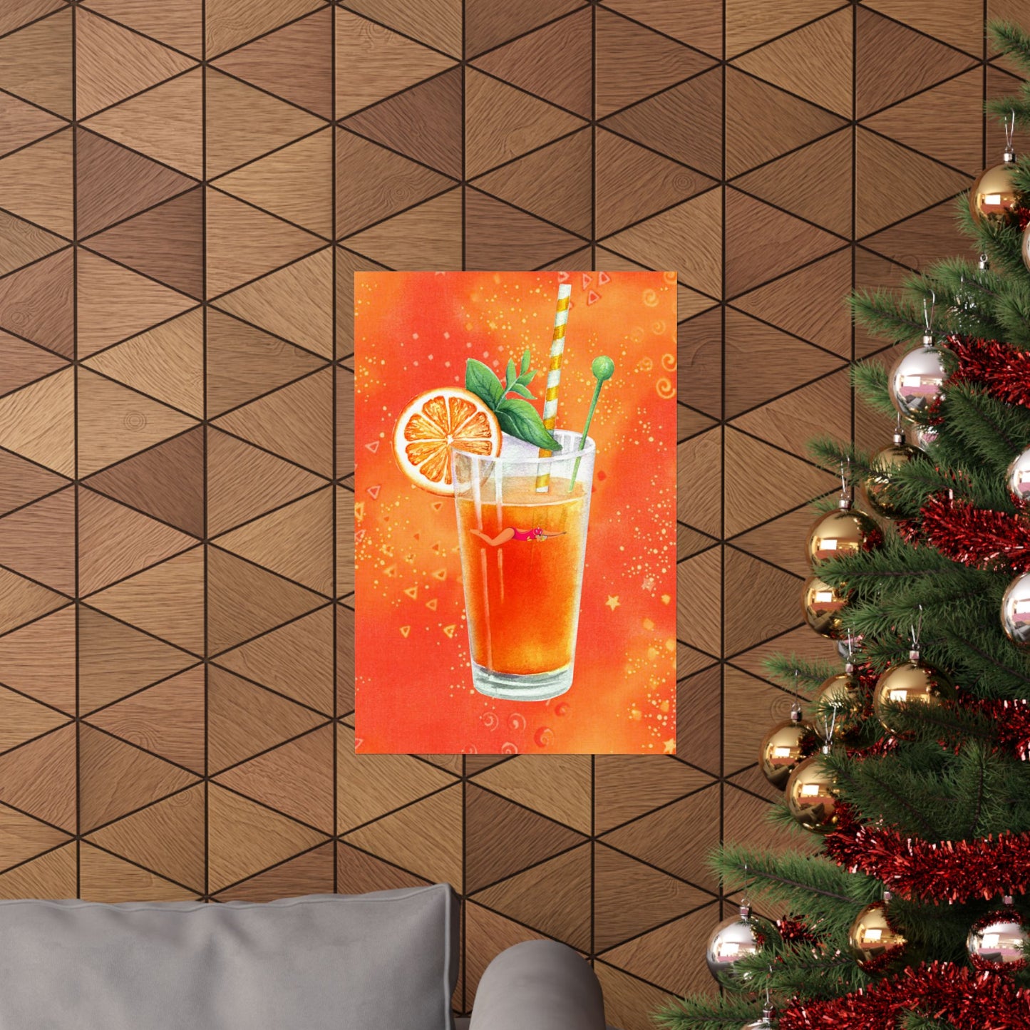 Sun-Kissed Spritz – Tangerine Themed Cocktail Poster