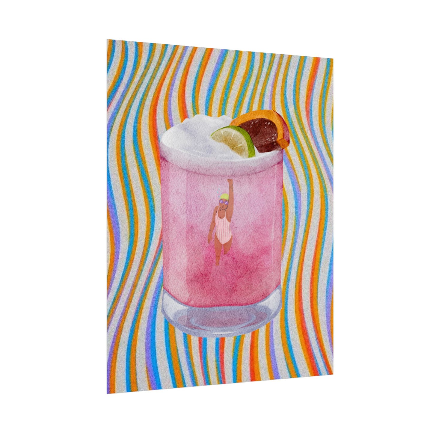 Vibrant Cocktail Rolled Poster - Fun Home Decor for Parties & Gatherings