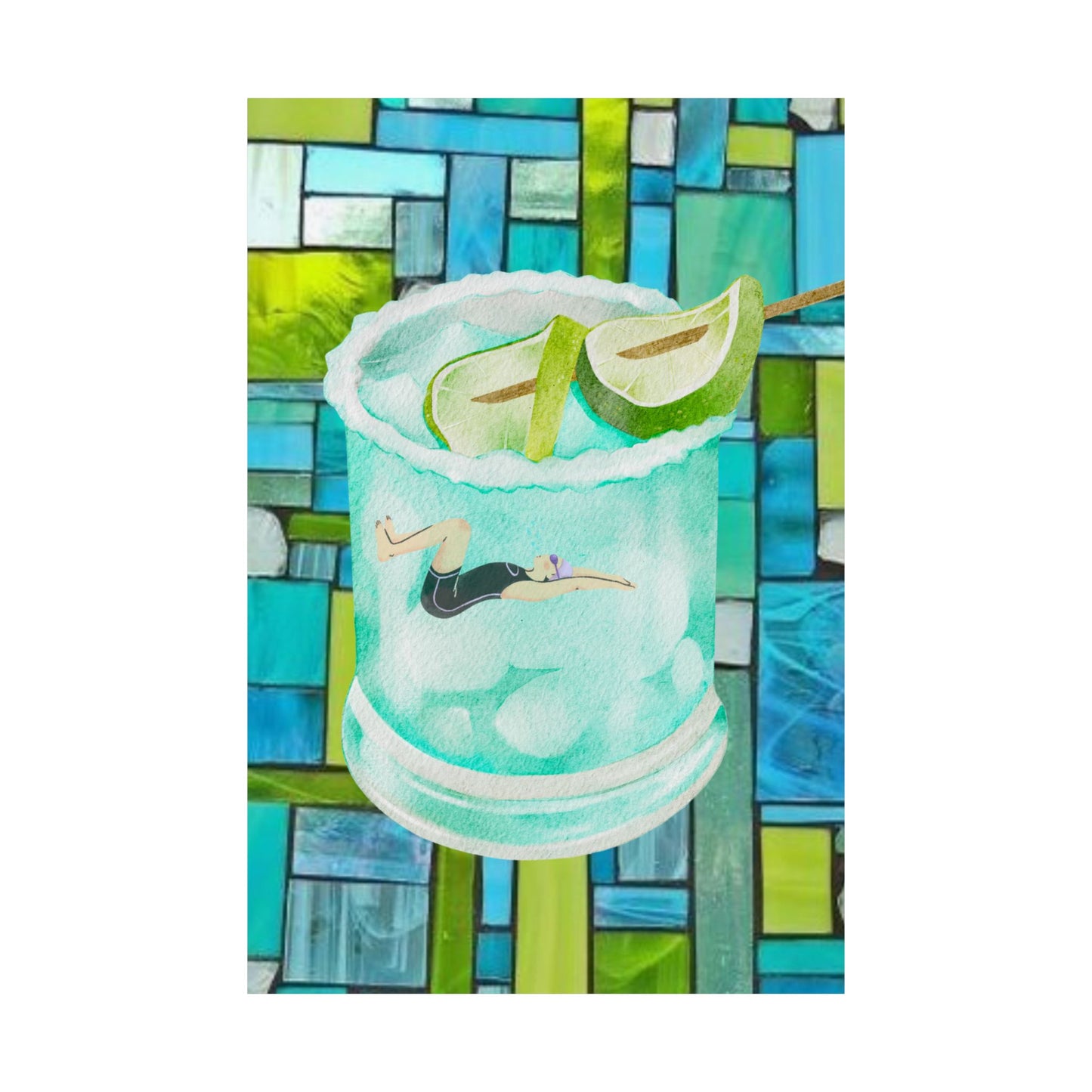 Turquoise Tonic – Teal Cocktail Theme Poster