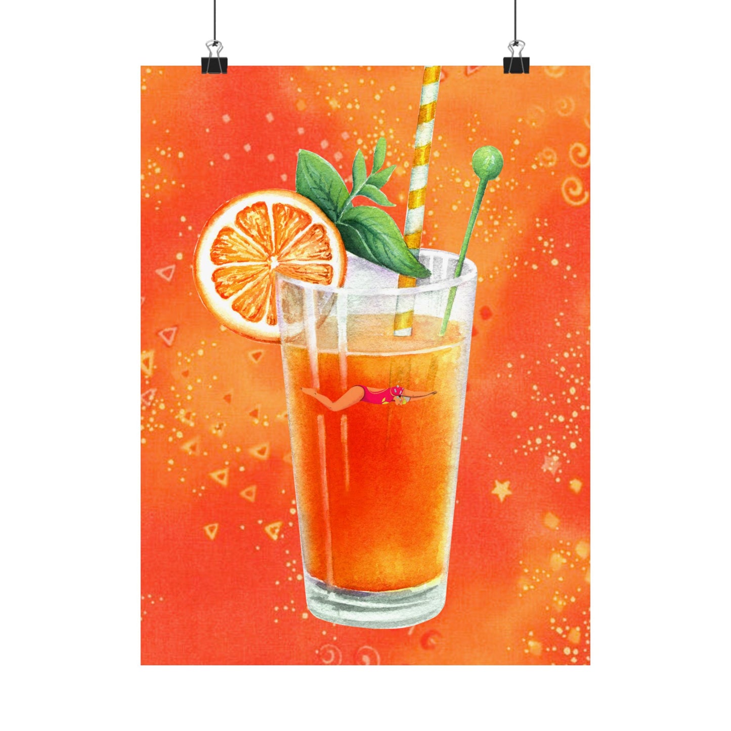 Sun-Kissed Spritz – Tangerine Themed Cocktail Poster