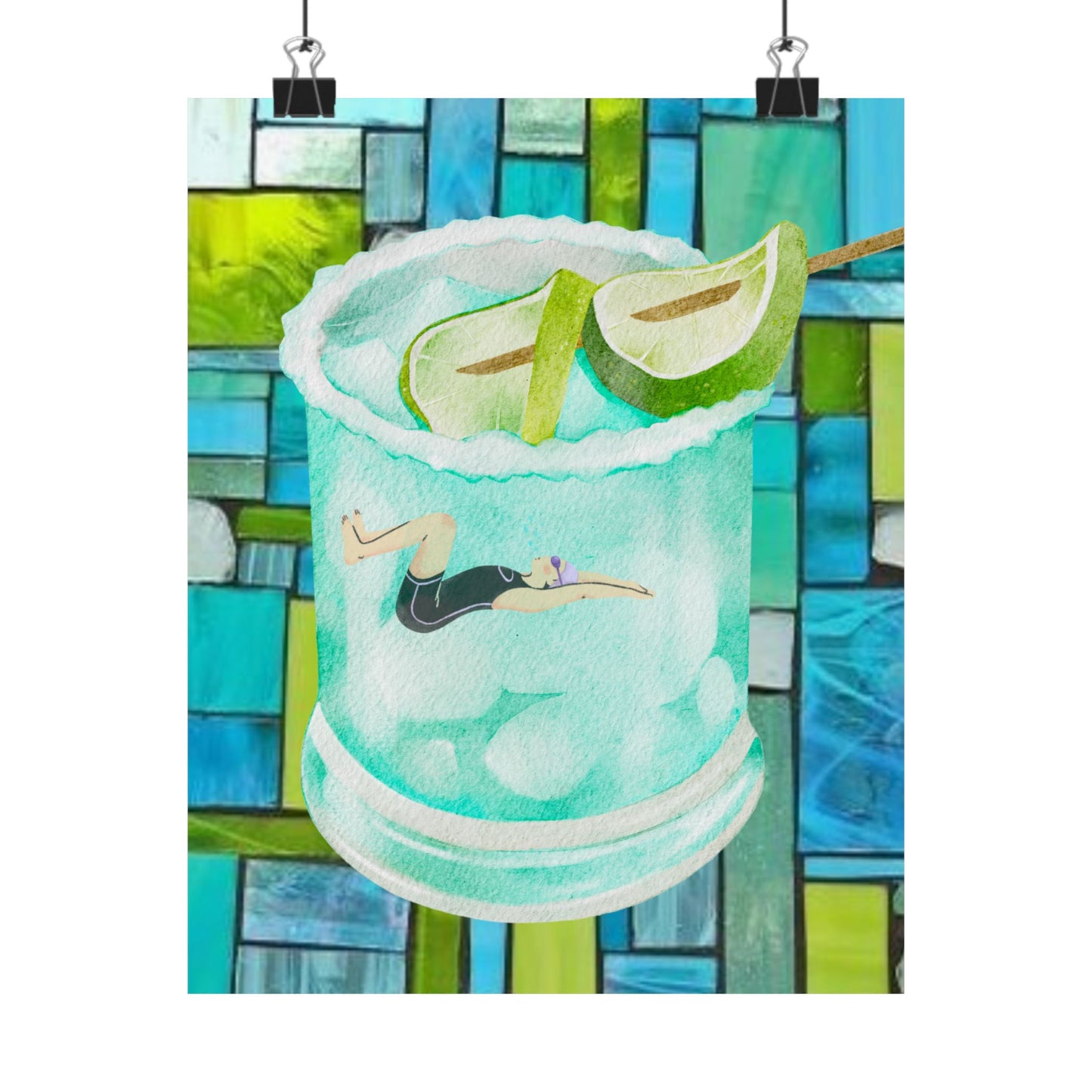 Turquoise Tonic – Teal Cocktail Theme Poster