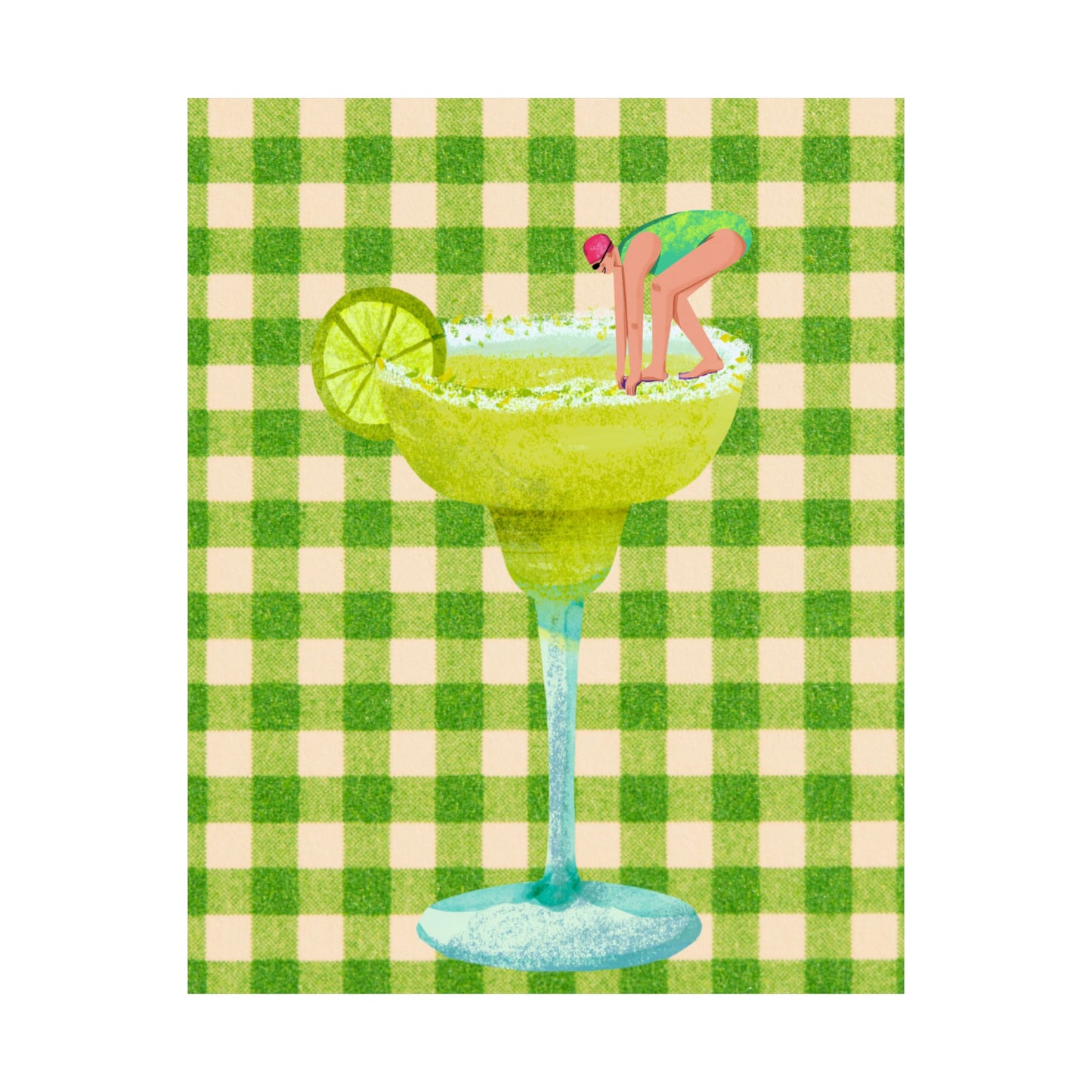 Lush Lime Fizz- Lime Green Cocktail Theme Poster