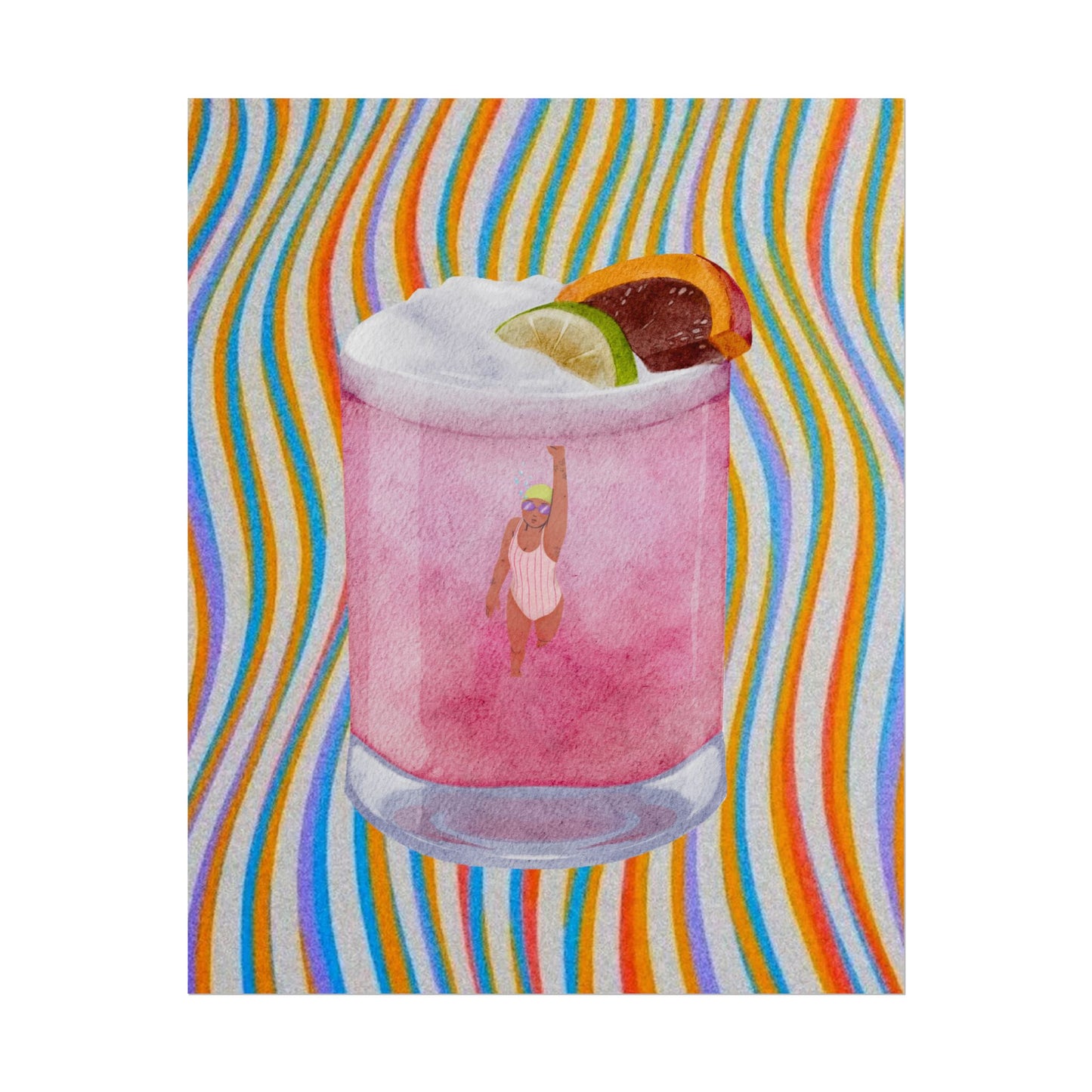 Vibrant Cocktail Rolled Poster - Fun Home Decor for Parties & Gatherings