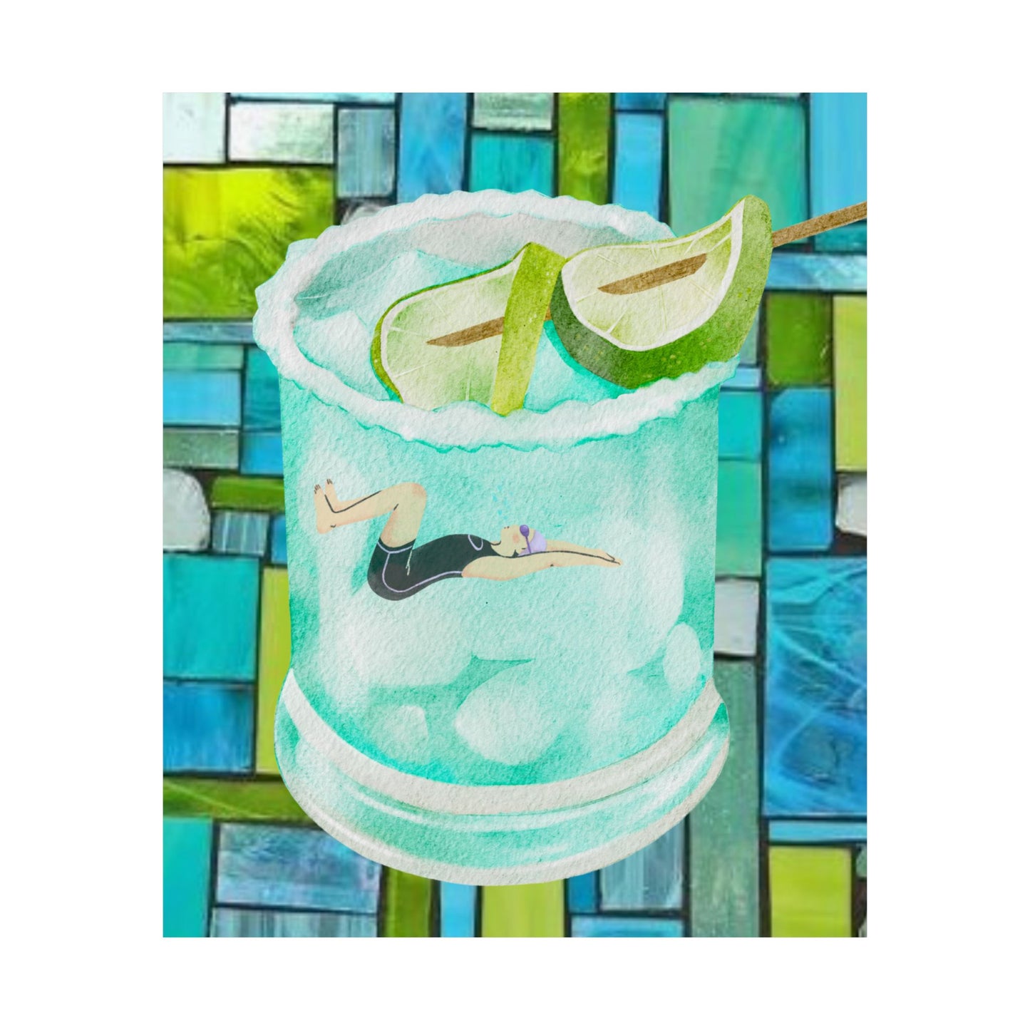 Turquoise Tonic – Teal Cocktail Theme Poster