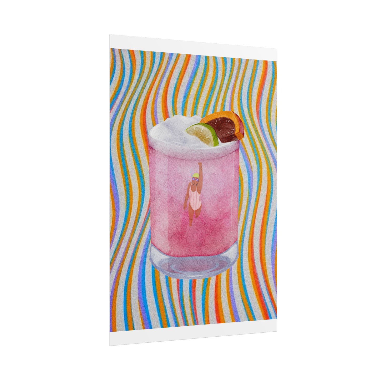 Vibrant Cocktail Rolled Poster - Fun Home Decor for Parties & Gatherings