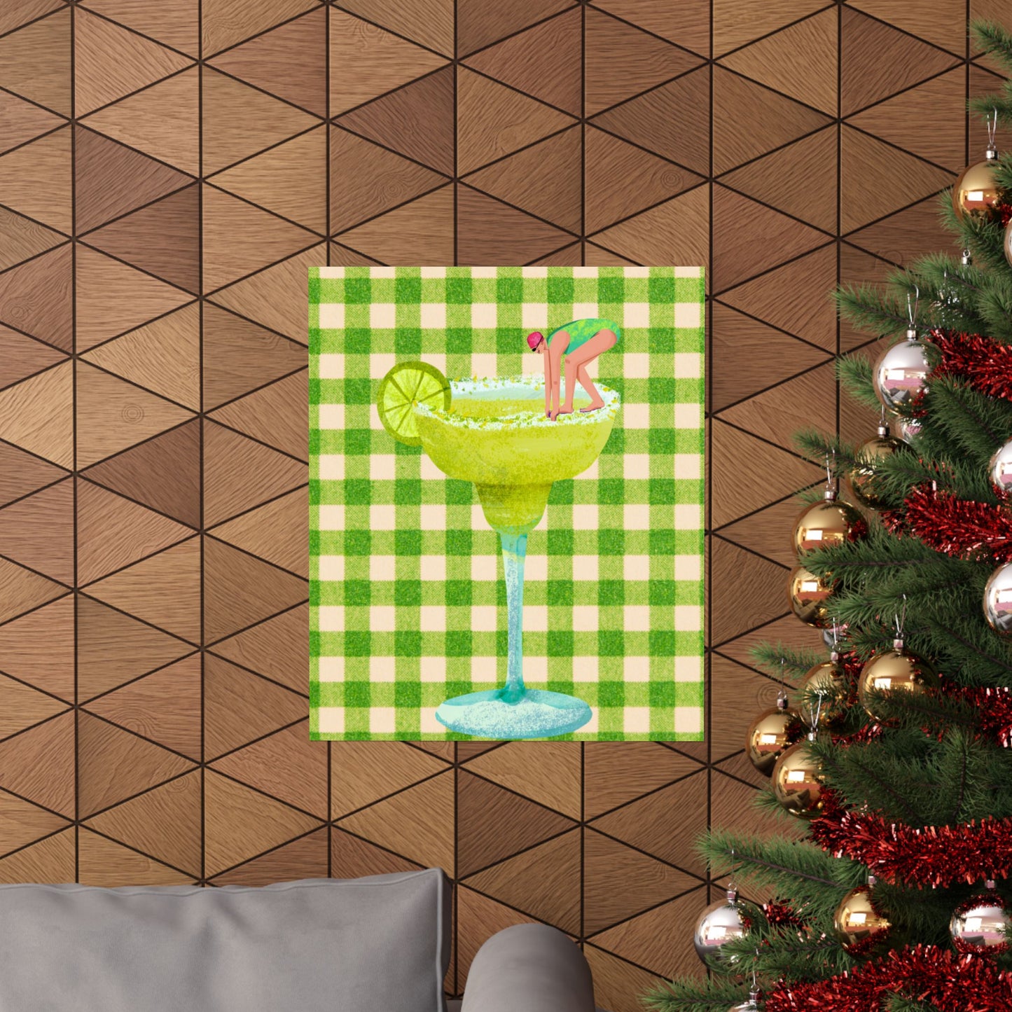 Lush Lime Fizz- Lime Green Cocktail Theme Poster