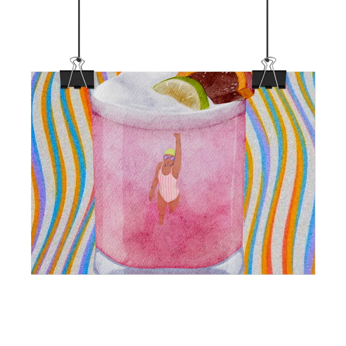 Vibrant Cocktail Rolled Poster - Fun Home Decor for Parties & Gatherings