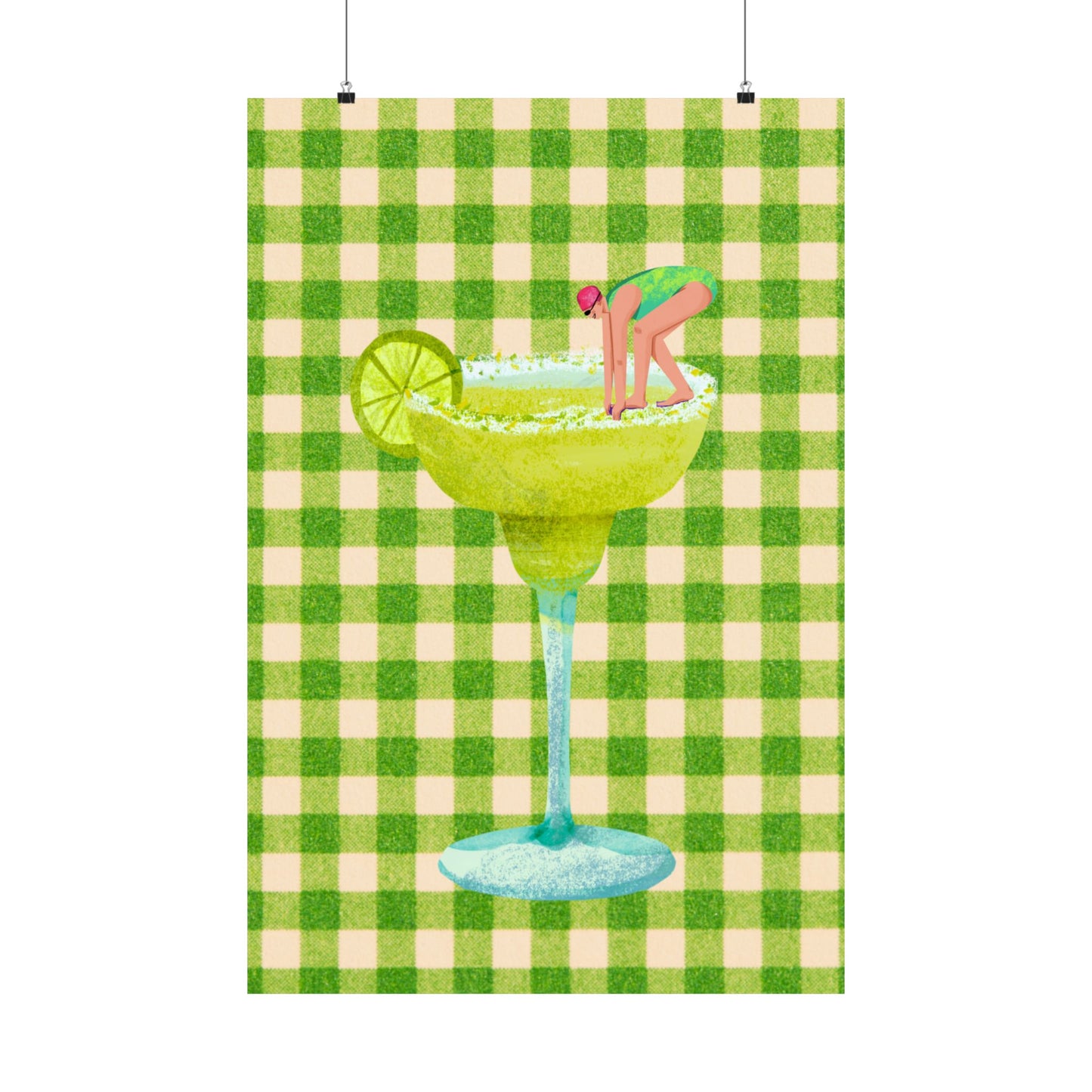 Lush Lime Fizz- Lime Green Cocktail Theme Poster