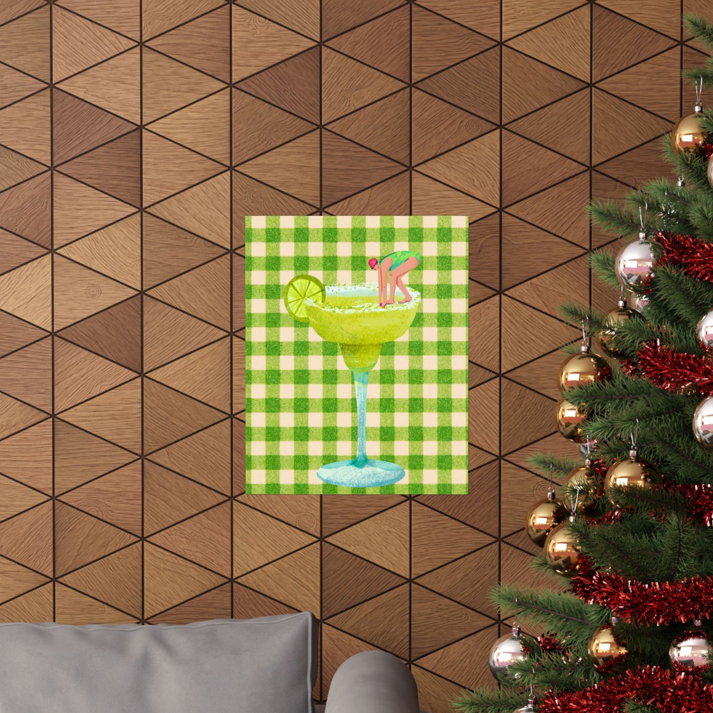 Lush Lime Fizz- Lime Green Cocktail Theme Poster